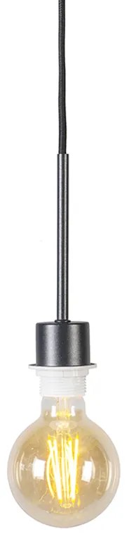 Lampă modernă cu pandantiv neagră cu abajur negru 50 cm - Combi 1