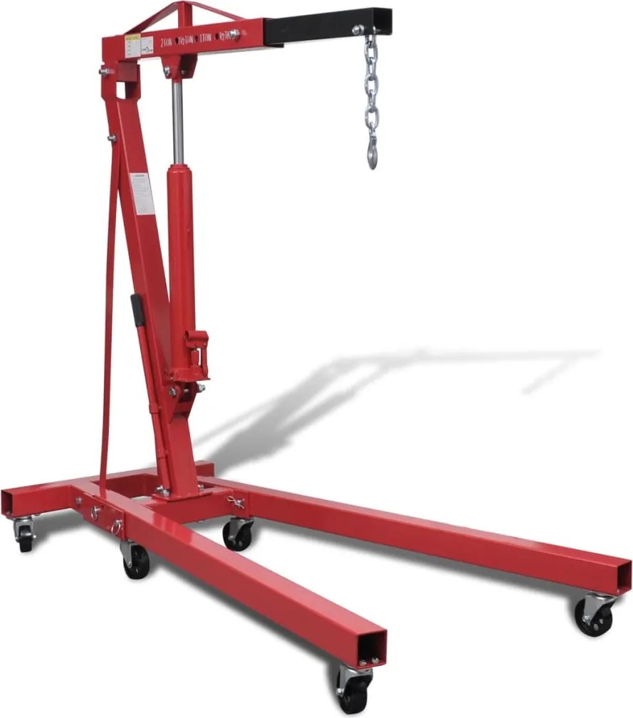 vidaXL Macara pliabilă pentru motor de 2 tone, 88,2 kg