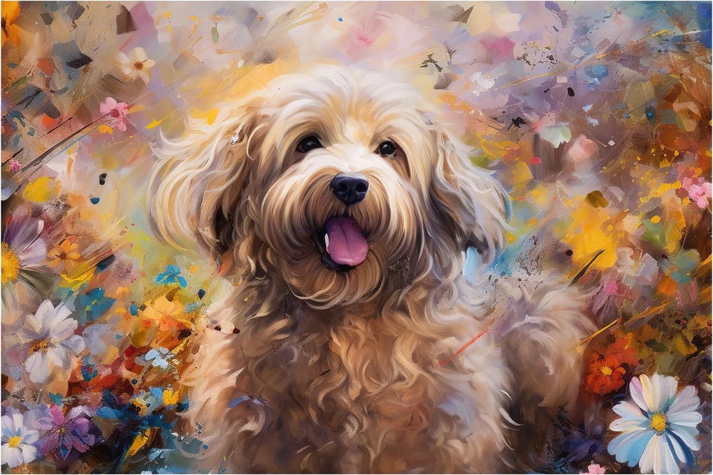 Tablou - Happy Dog II. (90x60 cm)