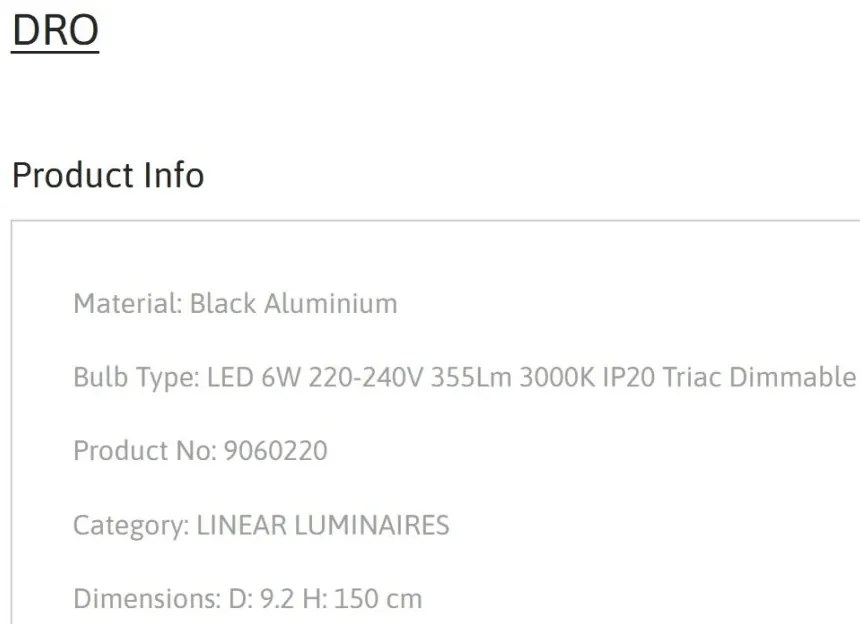 Pendul LED design minimalist DRO negru