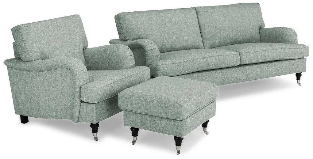 Set mobilier tapițat Bloomington A127Tapiterie, Picioare: Metal, Lemn, Role