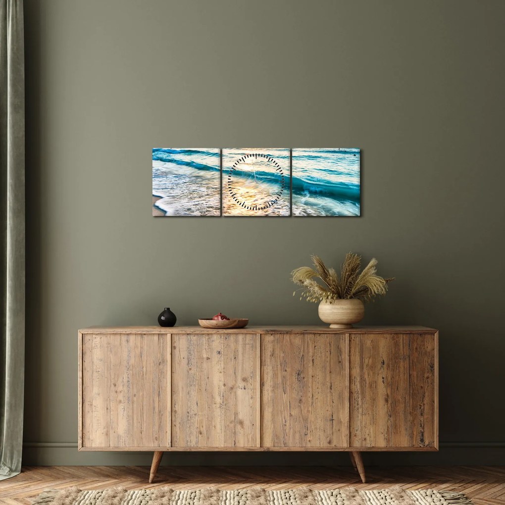 Tablou - Mare (cu ceas) (90x30 cm)