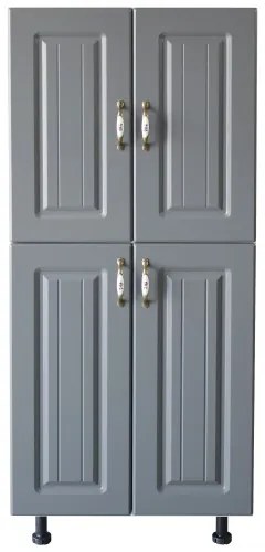 Soldat 60 cu 4 usi Zebra MDF gri dungi