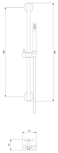Set de dus cu bara si suport culisant Omnires Microphone auriu periat