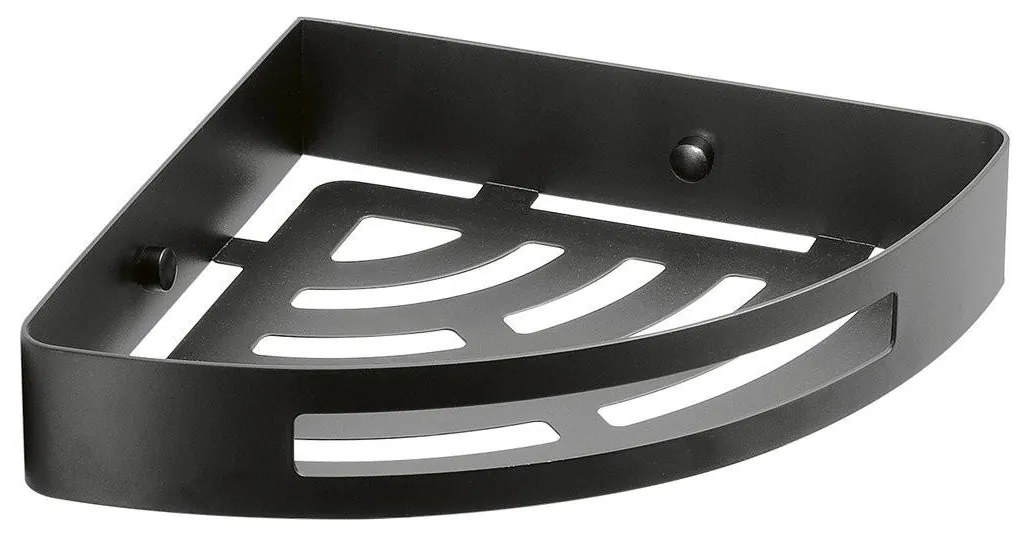 Gedy - Raft de colț pentru duș SMART 21 x 4,5 cm, negru mat
