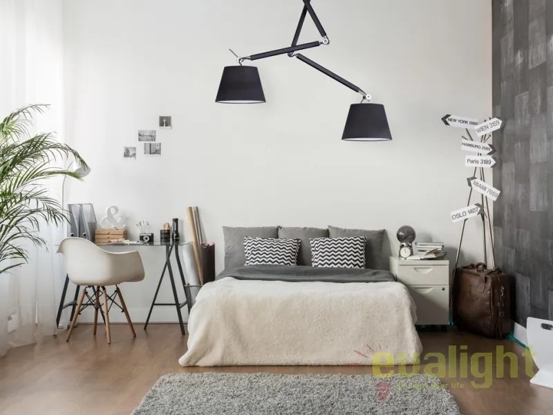 Lustra directionabila design modern ZYTA 2 S neagra