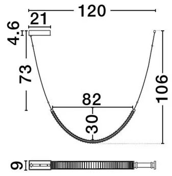 Lustra LED suspendata design elegant LAZURA