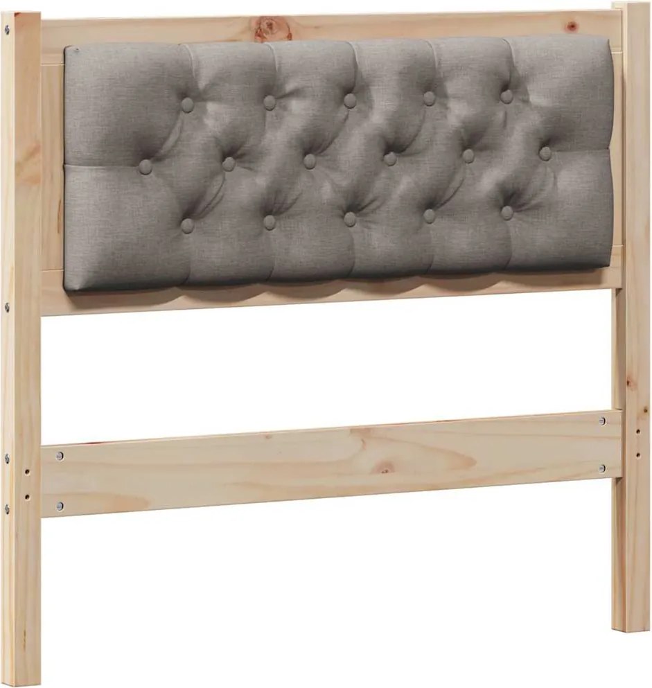 vidaXL Tăblie cap Altele Maroniu și taupe 90 cm Lemn masiv de pin