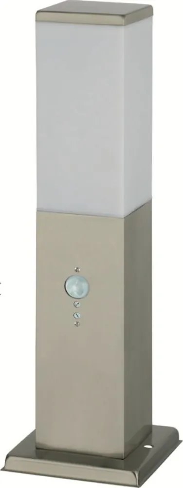 Brilagi - Lampă de exterior cu senzor, 1xE27/15W/230V, 40 cm, IP44, crom mat