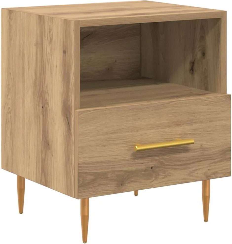 vidaXL Noptieră cu sertar Maro 40 x 35 x 47,5 cm Lemn compozit