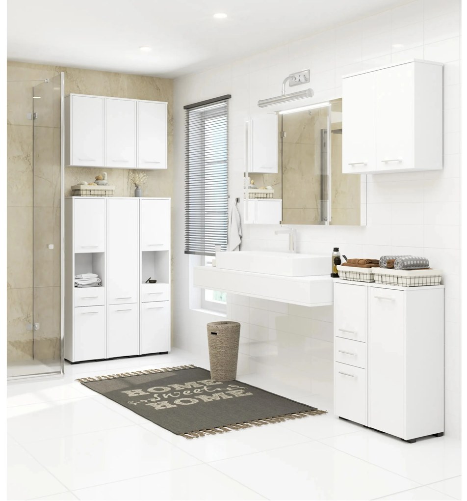 Supermobel Dulap de baie FIN 2D1SZ1WN, 30x140x30, sonoma