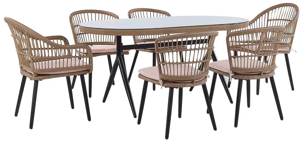 Set mobilier de grădină Aliza (natural). 1080364