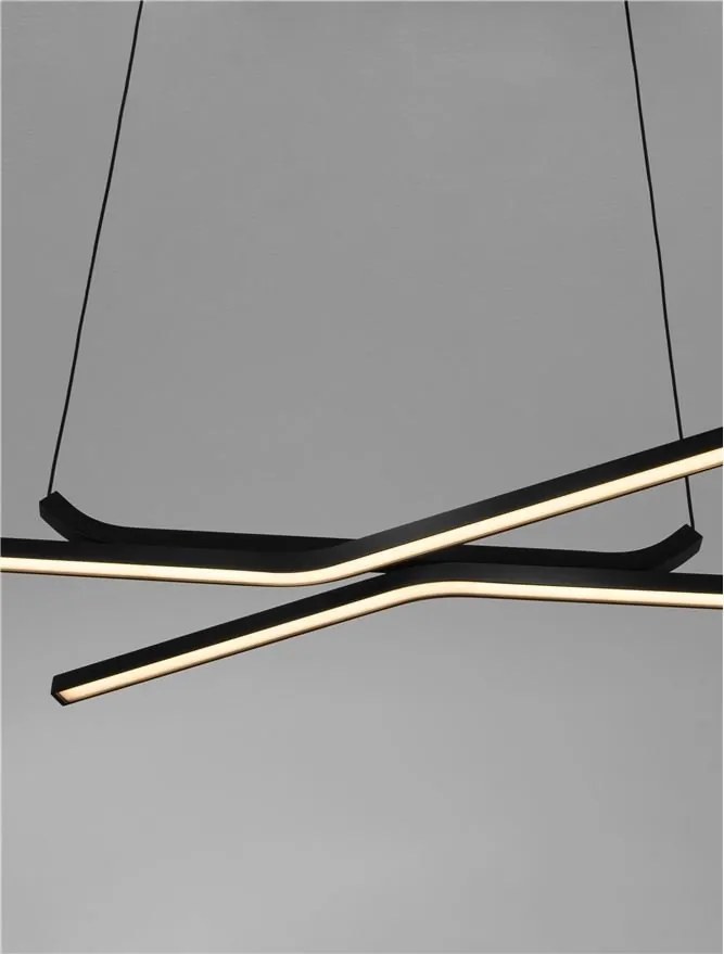 Lustra suspendata LED CCT design modern AKRO negru