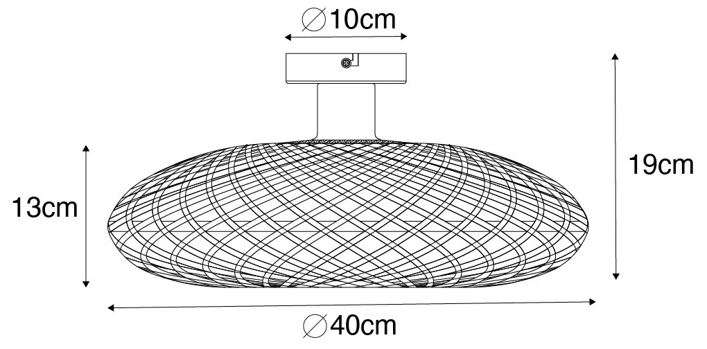 Plafoniera orientala din bambus 40 cm - Ostrava
