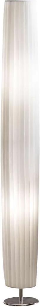 Lampadar rotund alb Omax, 120 cm, crom, cauciuc