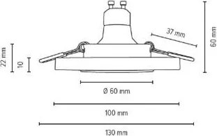 Spot-Light 2515136 - LED plafonieră VITAR 1xGU10/5W/230V beton
