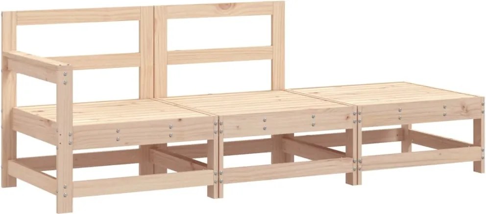 vidaXL Set mobilier de grădină, 3 piese, lemn masiv de pin