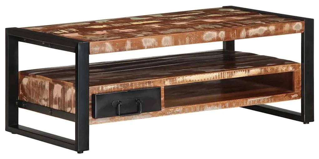 vidaXL Masuta de cafea multicolora 90x50x36 cm lemn masiv recuperat