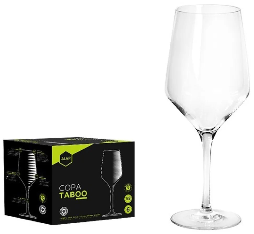 Set 6 pahare vin 440ml, Alar Taboo