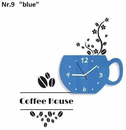 Ceas decorativ Coffee House pentru bucătărie Negru