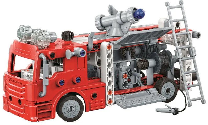 Vehicul Mechanics Camion de pompieri 2-în-1 Jucărie de construcție Clementoni