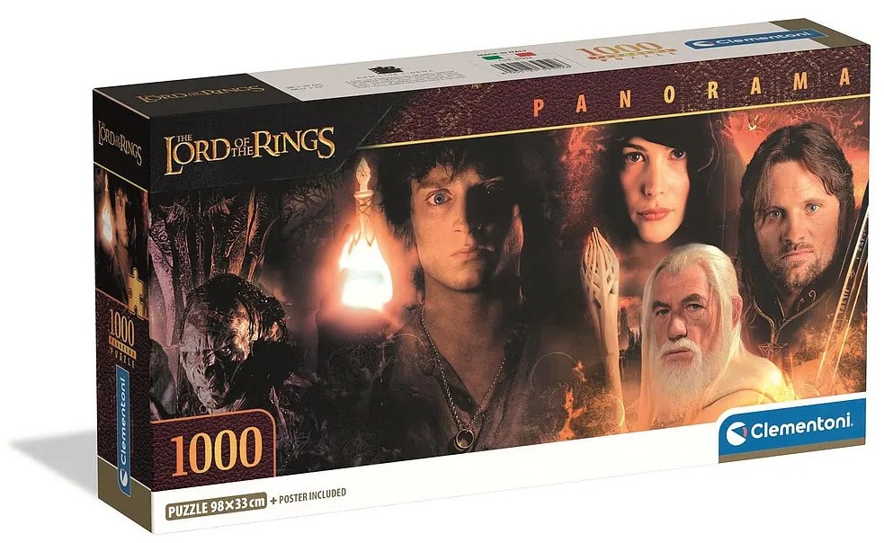 Stăpânul Inelelor Puzzle de panorama Compact de 1000 piese Clementoni