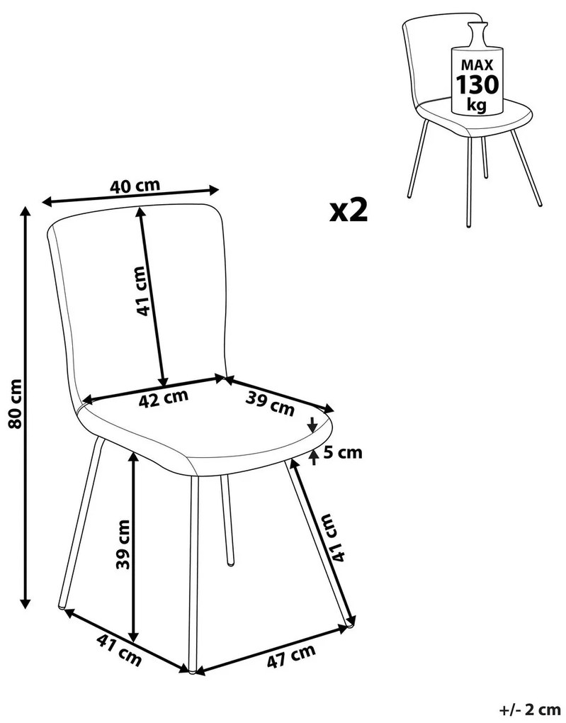 Set 2 buc. scaune pentru sufragerie Rundo (smaragd). 1010069