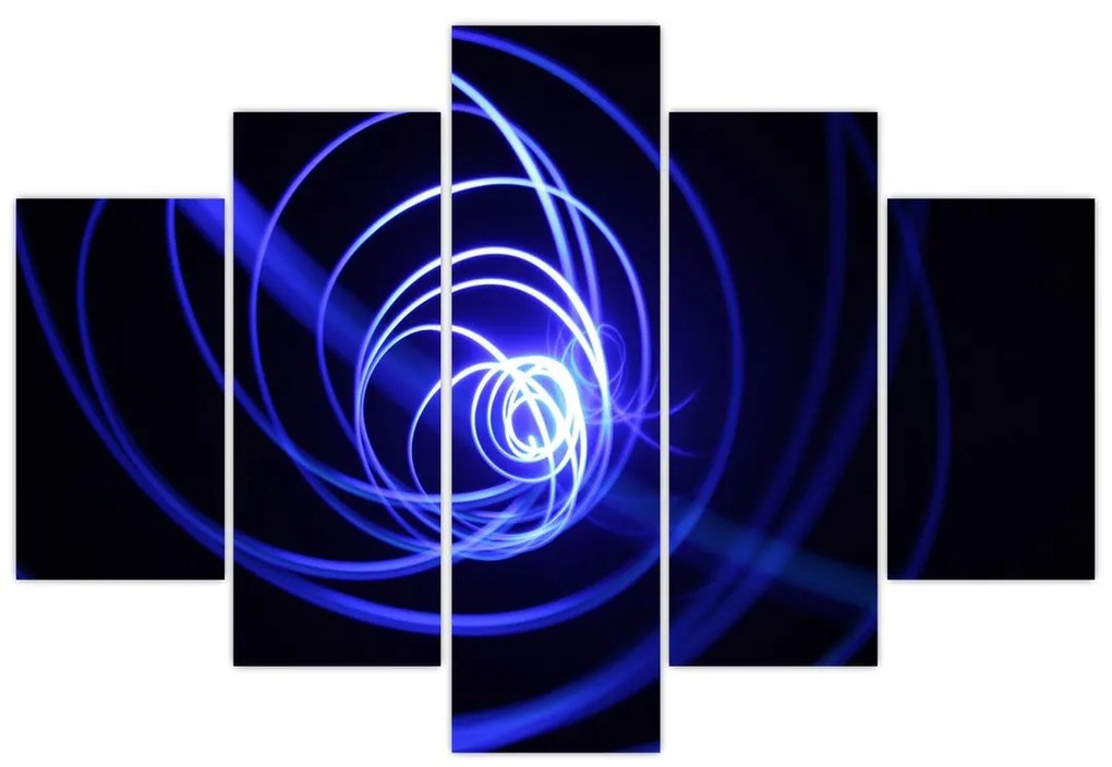 Tablou cu spirale albastre (150x105 cm)