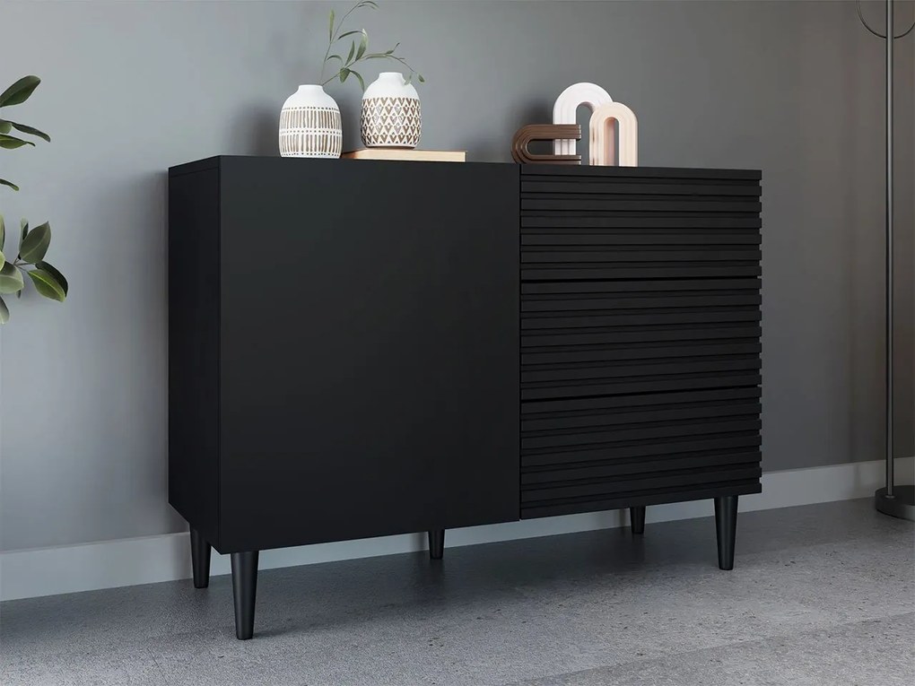 Comodă Sarlana 1D3SZ (Negru) . 1103681