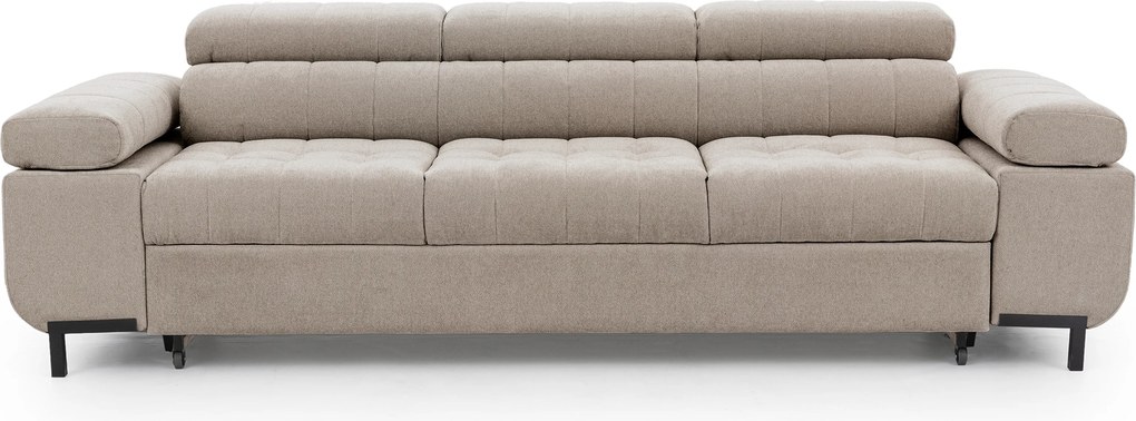 Canapea trei locuri cu funcție de dormit Tyrion - șenilă bej Vibe 08