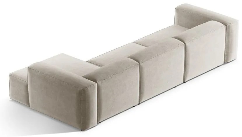 Colțar bej (cu colț pe partea dreaptă/cu șezlong) Bergamo – Cosmopolitan Design
