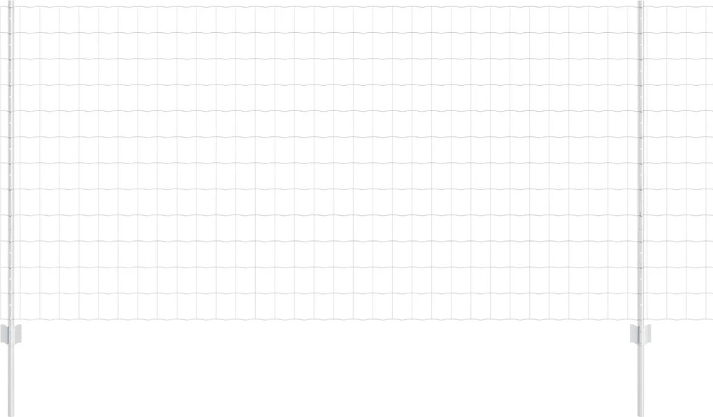 vidaXL Gard cu Stâlp Argintiu 1,2 x 25 m Oțel