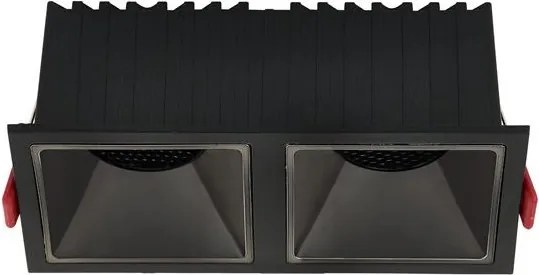 Corp incastrabil cu 2 spoturi LED Helio negru