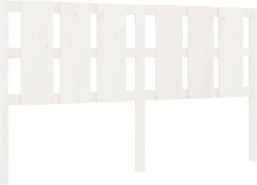 vidaXL Tăblie de pat, alb, 165,5x4x100 cm, lemn masiv de pin
