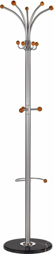 Cuier pom W46, argintiu, otel/lemn, 38x180 cm