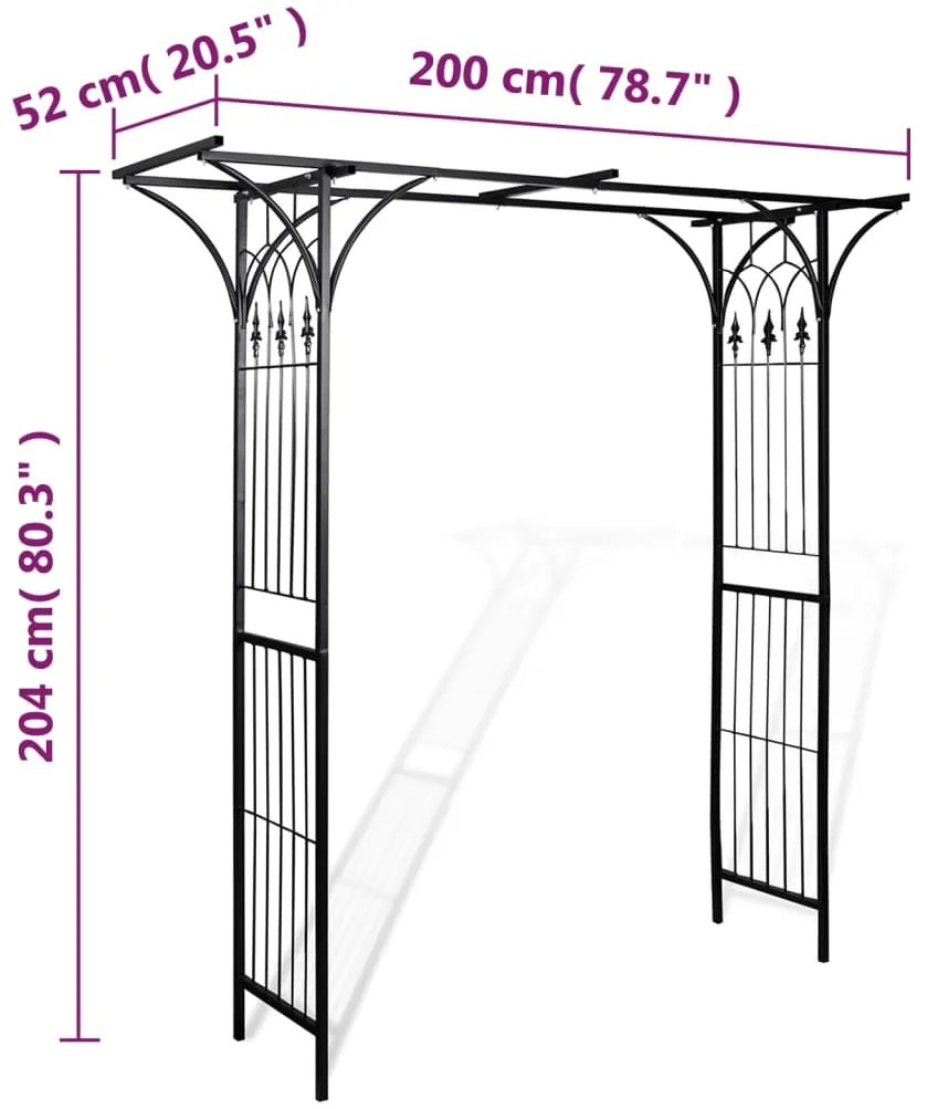 Pergola de gradina, 200 x 52 x 204 cm