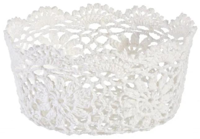 Cos, Crochet, Bizzotto, 18x9 cm, bumbac, alb