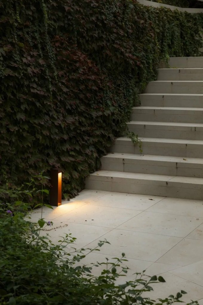 Stalp LED iluminat exterior IP65 CERLER H-35cm maro rustic