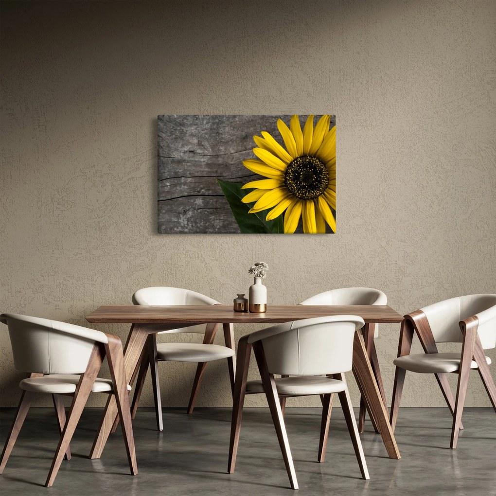 Tablou - Floare de floarea soarelui (90x60 cm)