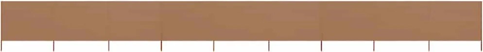 vidaXL Paravan anti-vânt cu 9 panouri, gri taupe 1200 x 160 cm, textil