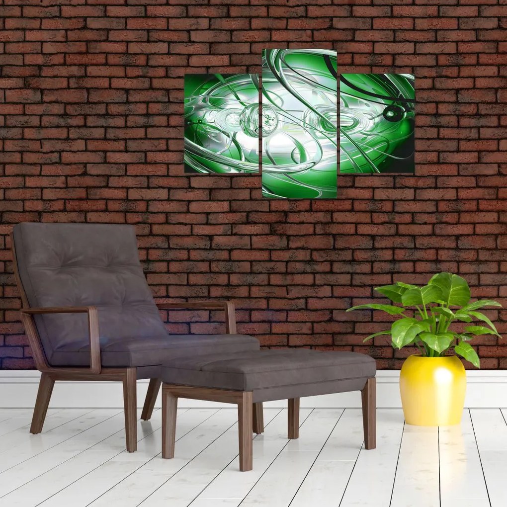 Tabloul abstract verde (90x60 cm)