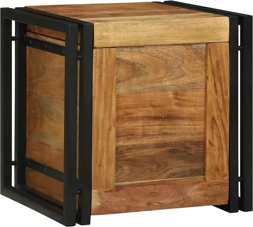 vidaXL Cutie de depozitare 40 x 40 x 40 cm Lemn Solid de Acacia