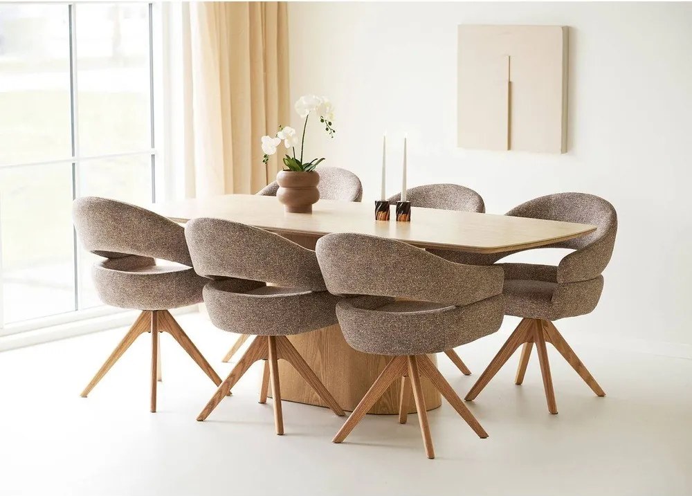 Masă de dining cu blat ceramic 90x200 cm Noli – House Nordic