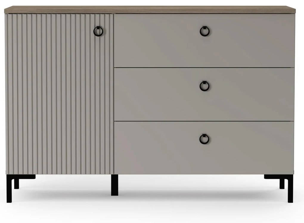 Comodă Demandaron 1 (taupe + stejar silverjack). 1116798