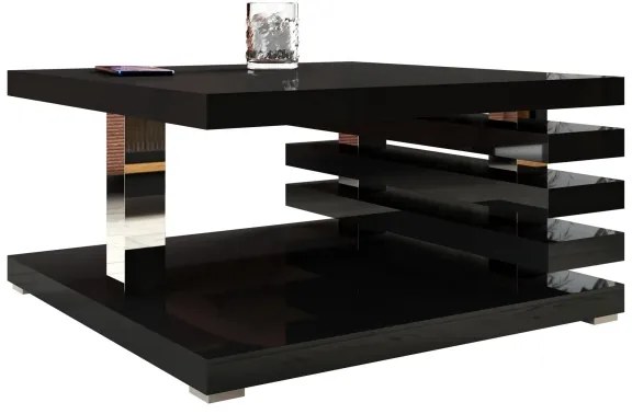 Măsuță de cafea KYOTO 31x60 cm negru lucios