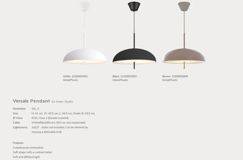 Pendul design modern VERSALE maro
