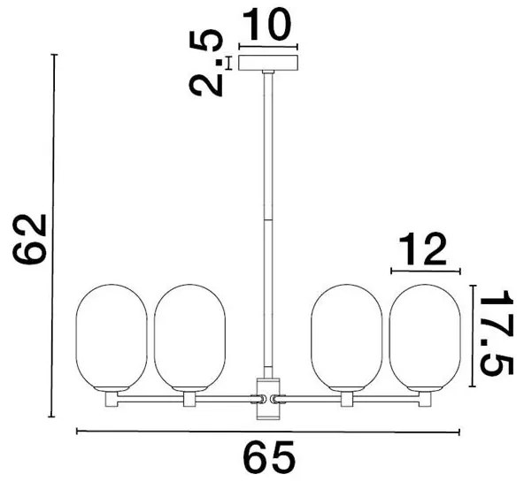 Lustra moderna design deosebit cu 6 de surse de lumina BALOR