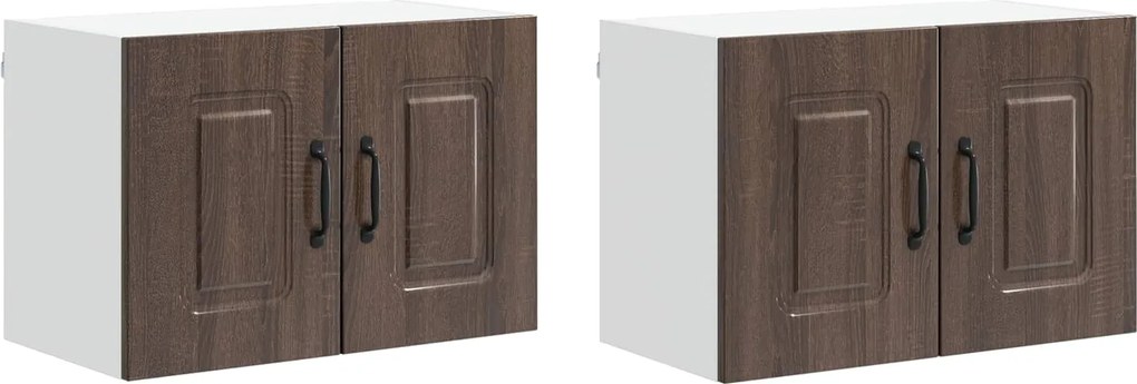 vidaXL Dulap de bucătărie Kalmar 2 pcs Stejar închis 60 x 31 x 40 cm