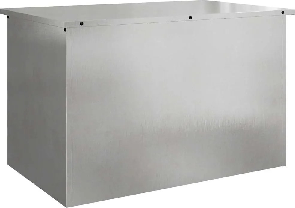 vidaXL Cutie de depozitare exterioară Argintiu 80 x 50,5 x 50 cm Oțel