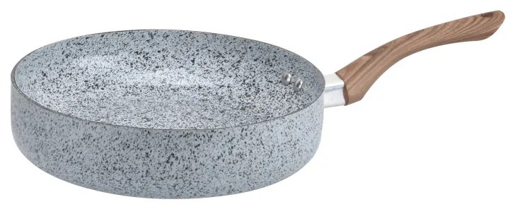 Tigaie adanca Oliver Voltz Siena OV51319J28D, 28 cm, Finisaj marmura, Inductie, Gri